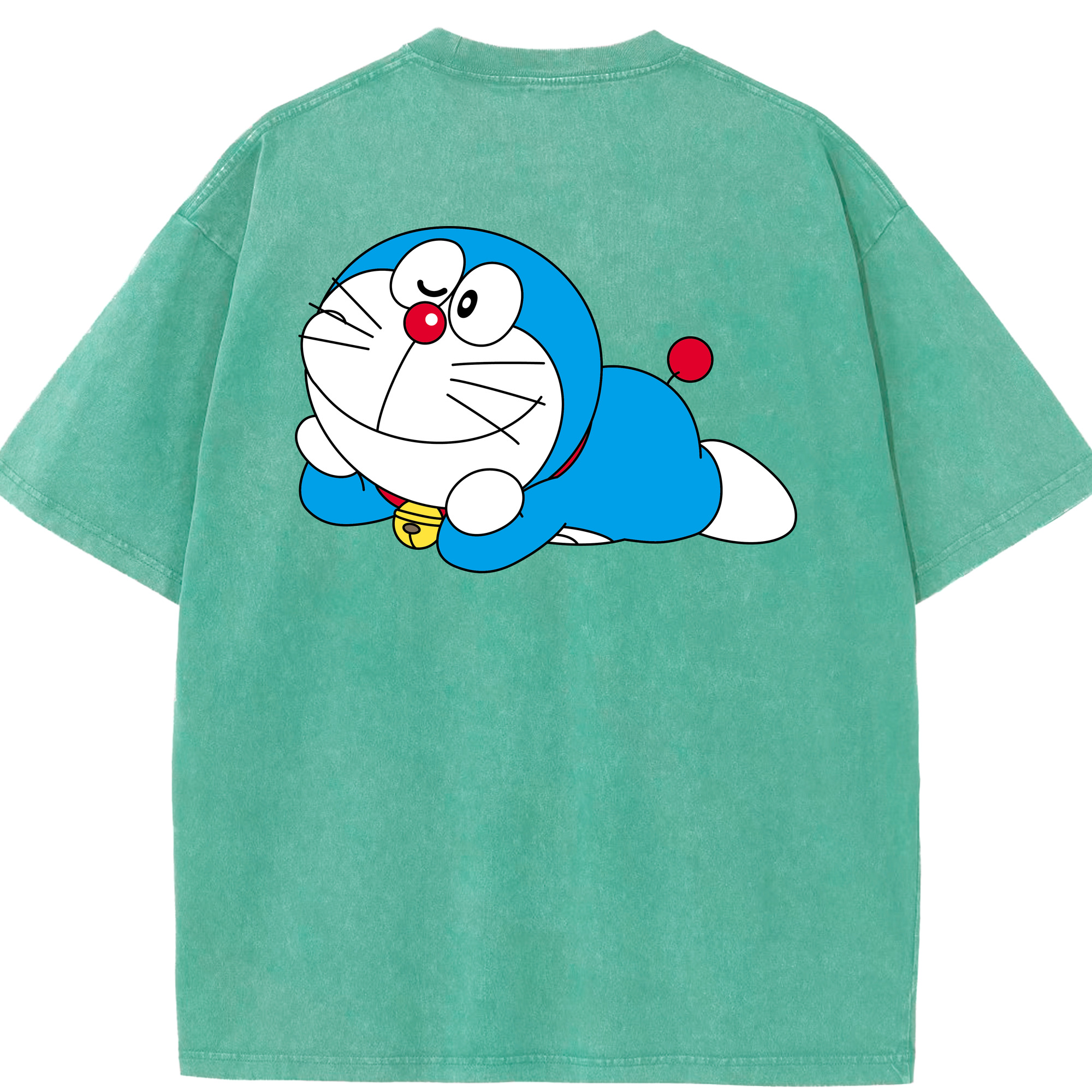 （画像用） ドラえもん Doraemon 綿100% ヴィンテージ風 半袖Tシャツ（背面プリント）